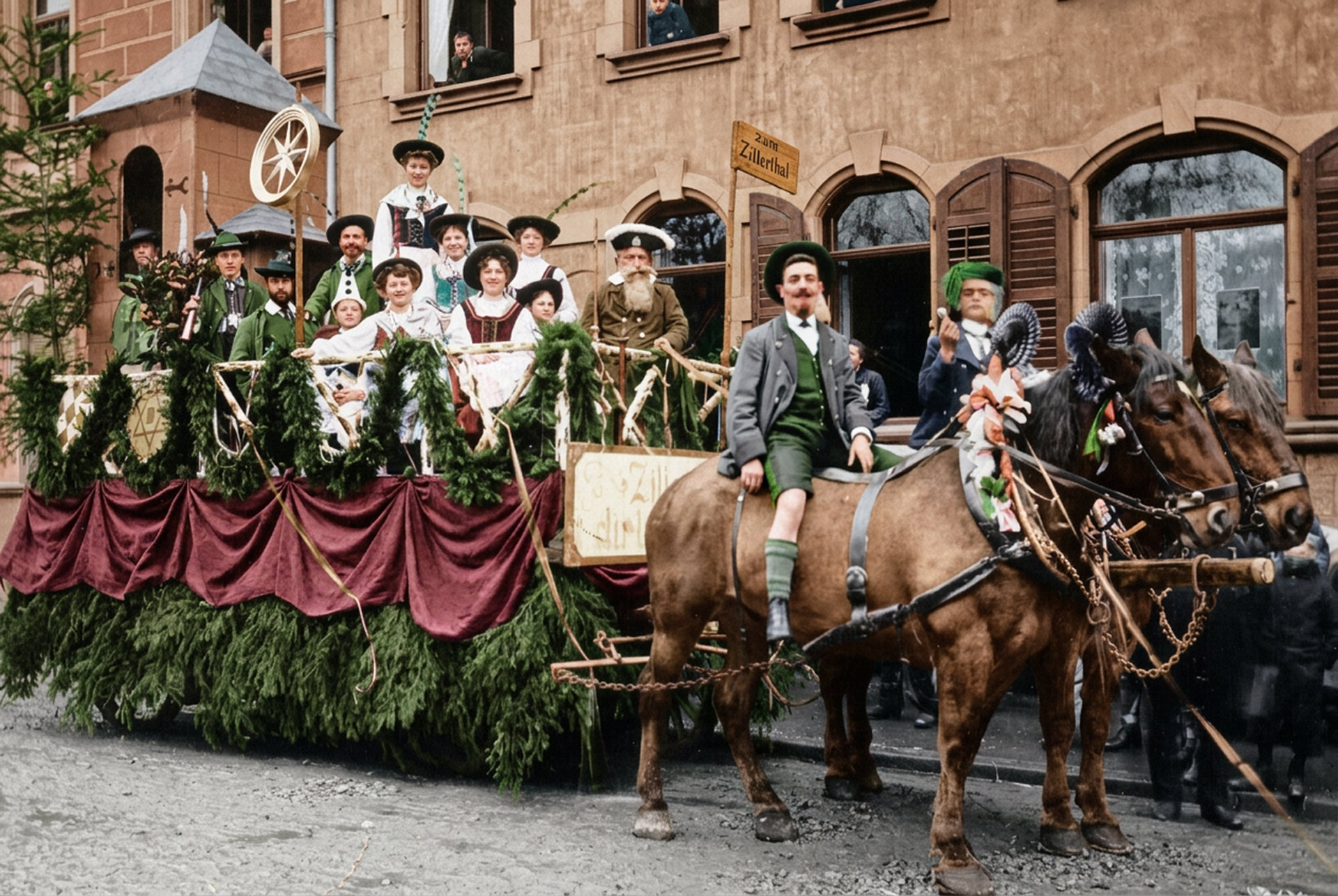 Fastnachtzug 1906 Wagen Zillertal
